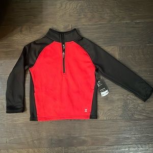 Xersion Kids 3/4 Pullover, Red & Black, XS